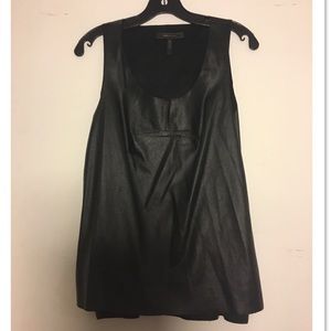 Faux leather sleeveless top